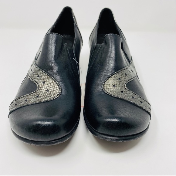 Fidji V287 leather heeled shoe black pewter - Picture 3 of 9